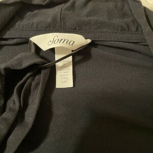 Soma black kimono with tie